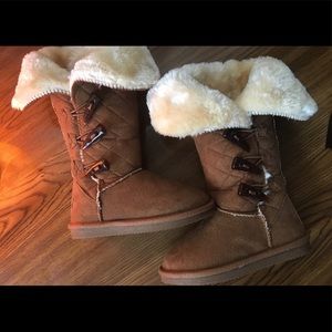 APREŚ LAMO SUEDE TALL TOGGLE BOOTS TODDLER 12